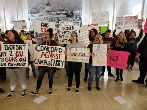 College students protest Campus Carry outside Senate chamber